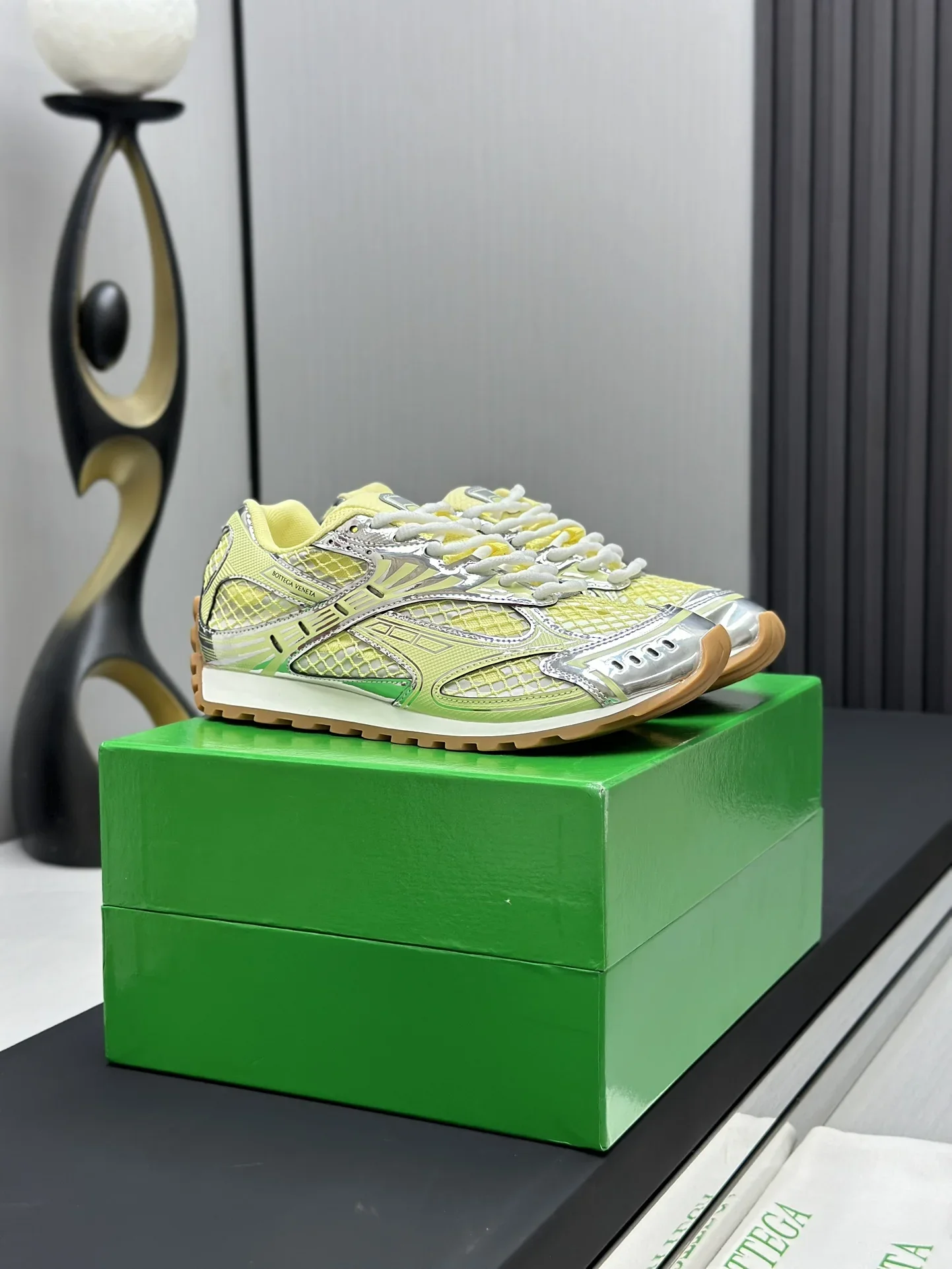 BOTTEGA VENETA Sneakers Technical Mesh Yellow-Silver EU35-47 B40202609111966 - Image 2