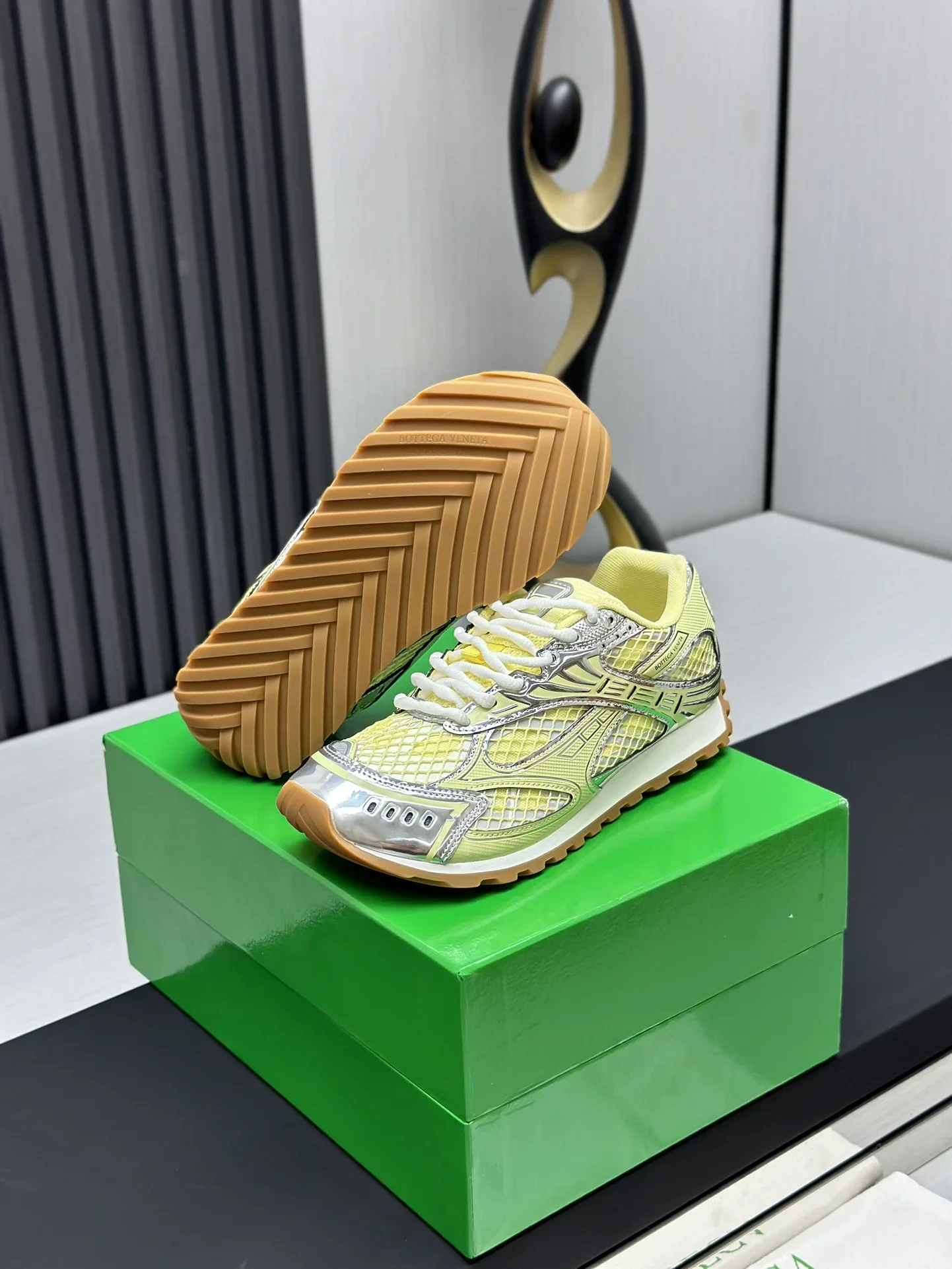 BOTTEGA VENETA Sneakers Technical Mesh Yellow-Silver EU35-47 B40202609111966 - Image 5