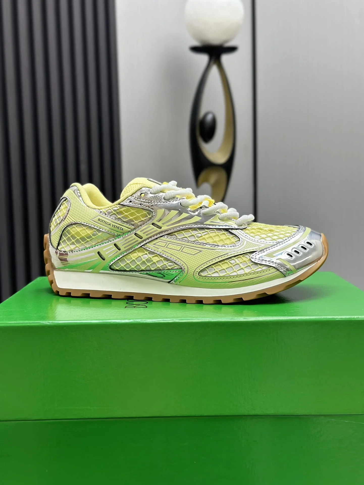 BOTTEGA VENETA Sneakers Technical Mesh Yellow-Silver EU35-47 B40202609111966 - Image 9