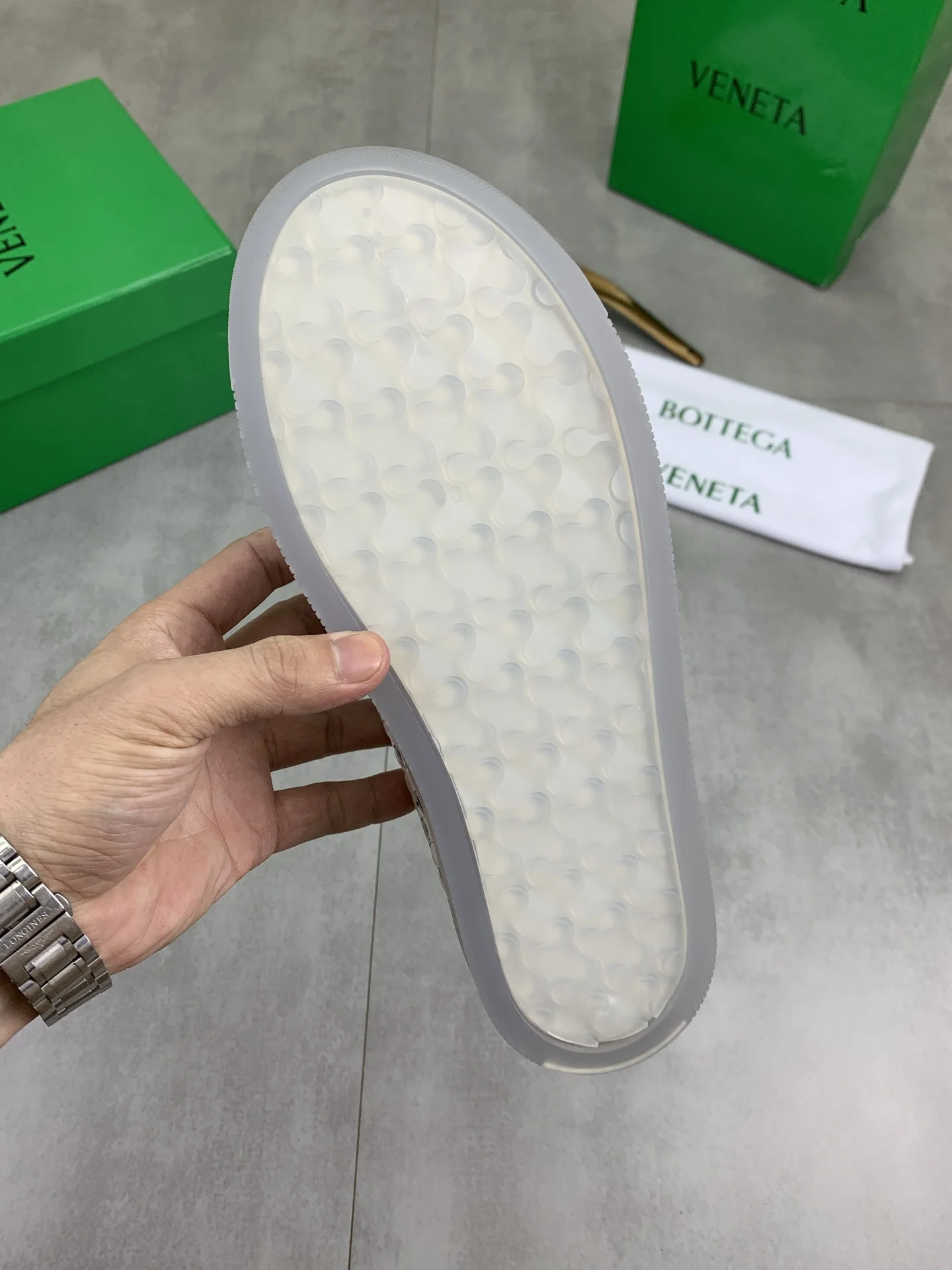 BOTTEGA VENETA Sneakers Woven Calf Leather White EU39-44 C40202609110982 - Image 8
