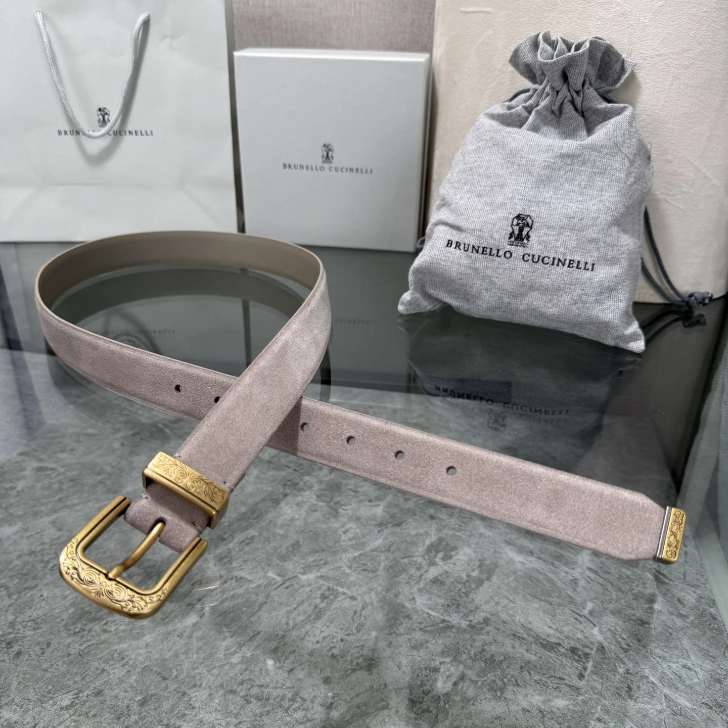 Alternative view of BRUNELLO CUCINELLI Belts Gray-Gold A80202609070575