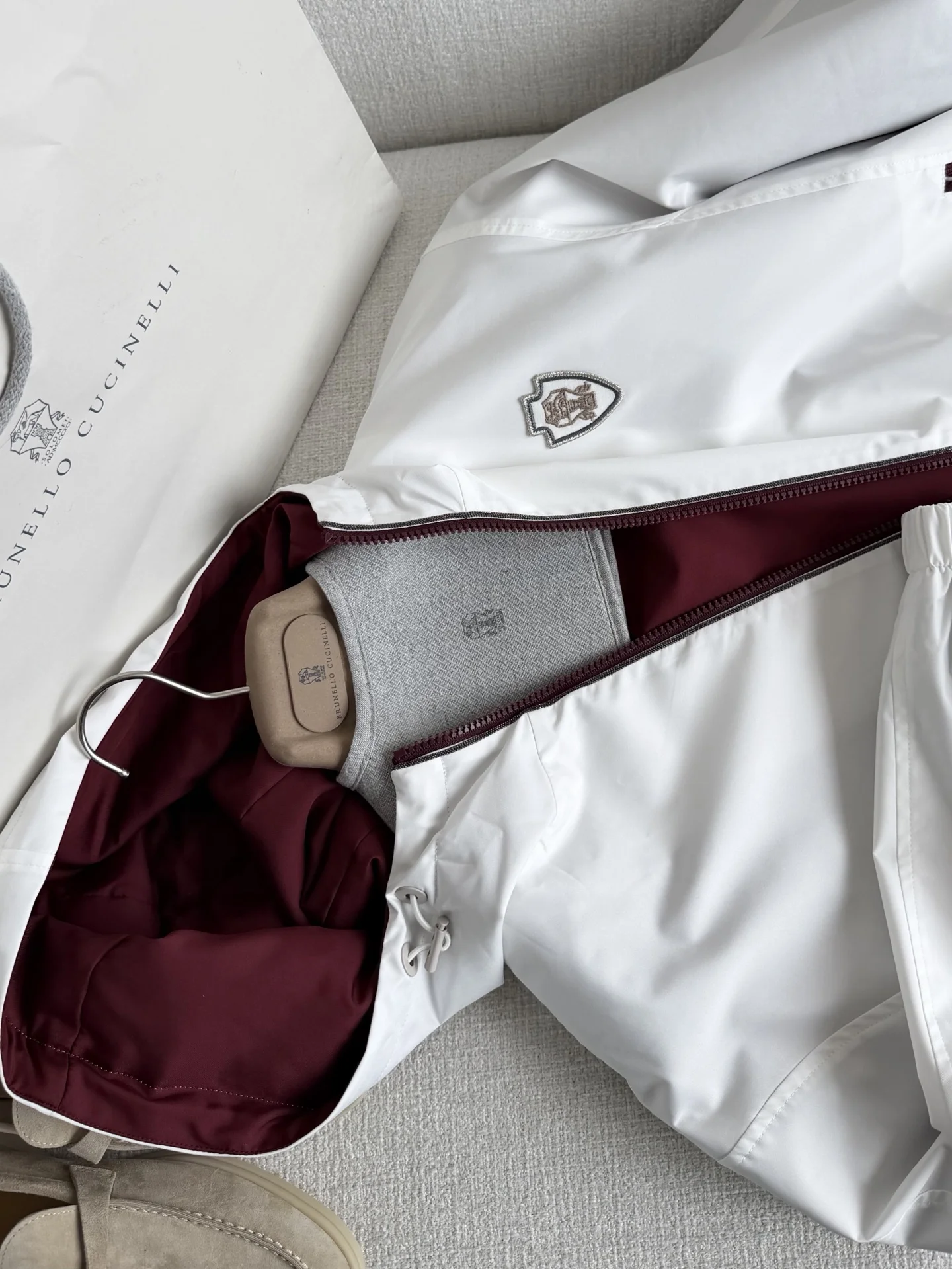 BRUNELLO CUCINELLI Jackets Burgundy-Gray S-L C85202609063088 - Image 4
