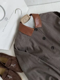 Alternative view of BRUNELLO CUCINELLI Jackets Leather Brown S-L E95202609063090