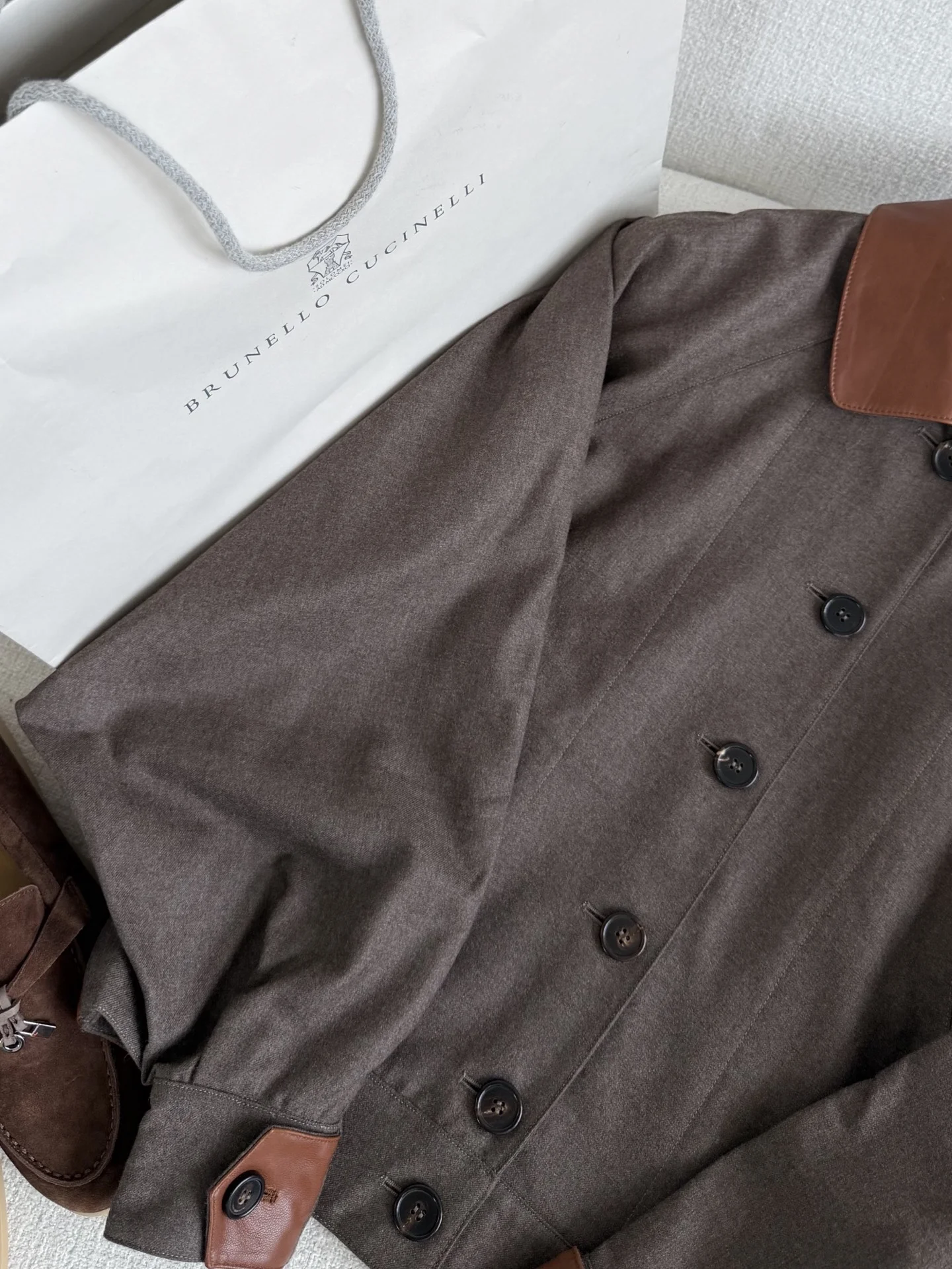 BRUNELLO CUCINELLI Jackets Leather Brown S-L E95202609063090 - Image 3