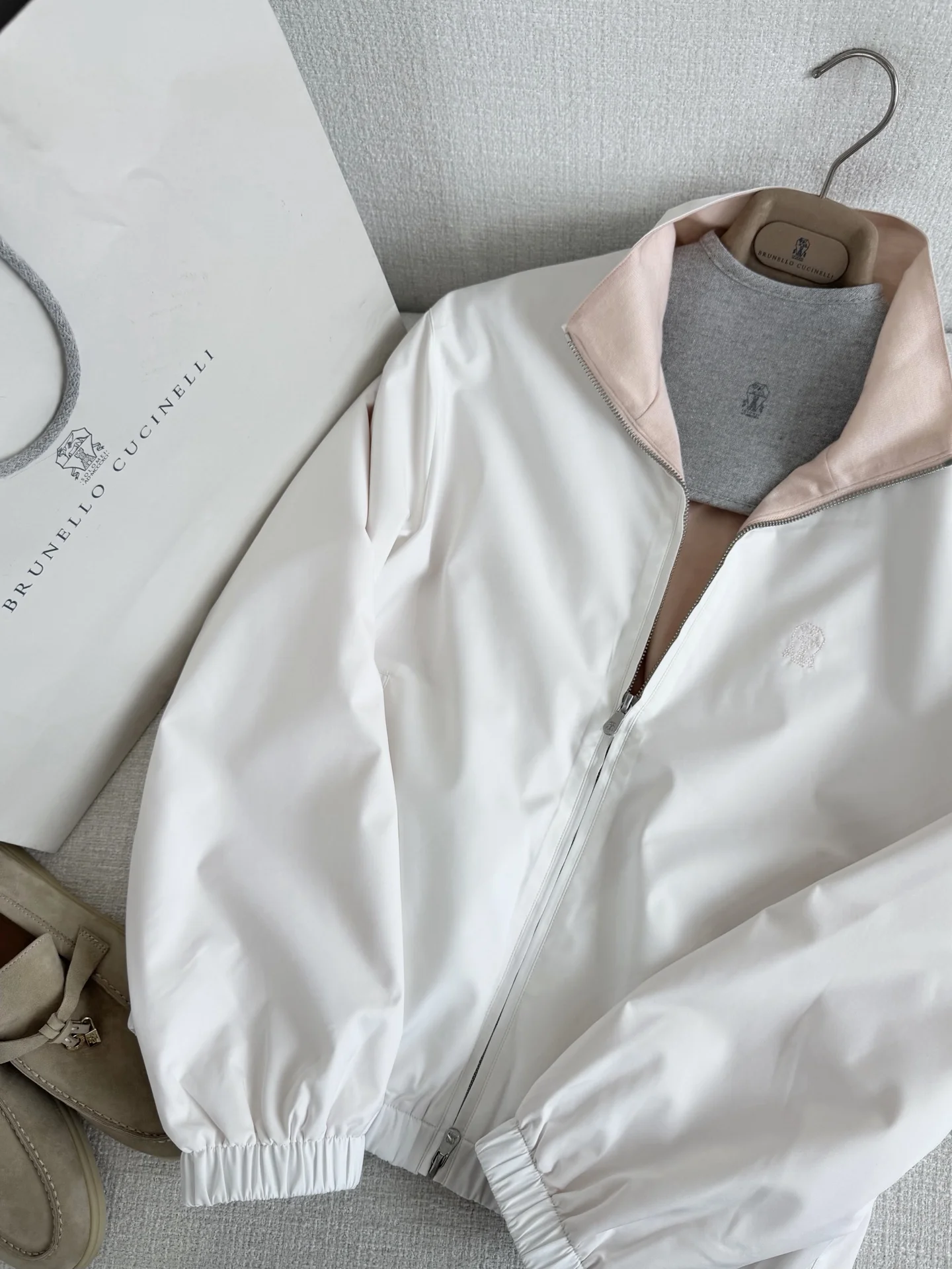 BRUNELLO CUCINELLI Jackets White-Pink S-L C85202609061995