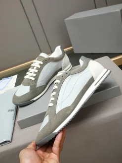 Alternative view of BRUNELLO CUCINELLI Sneakers Calf Leather Grey-White EU38-44 B90202609111973
