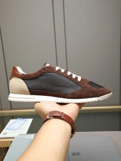 BRUNELLO CUCINELLI Sneakers Calf Leather TPU Brown-Beige EU38-44 B90202609111972