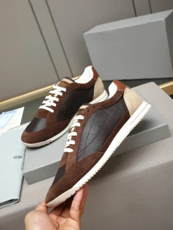 Alternative view of BRUNELLO CUCINELLI Sneakers Calf Leather TPU Brown-Beige EU38-44 B90202609111972