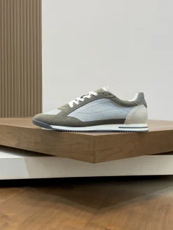 BRUNELLO CUCINELLI Sneakers Calfskin Leather Grey-White EU39-44 C10202609111976