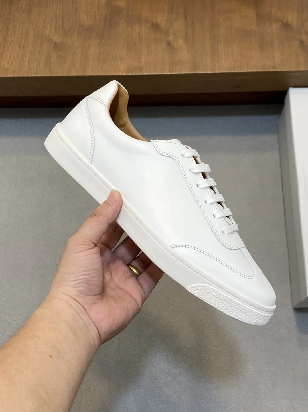 BRUNELLO CUCINELLI Sneakers Cashmere Suede White EU39-44 C70202609111983 - Image 3
