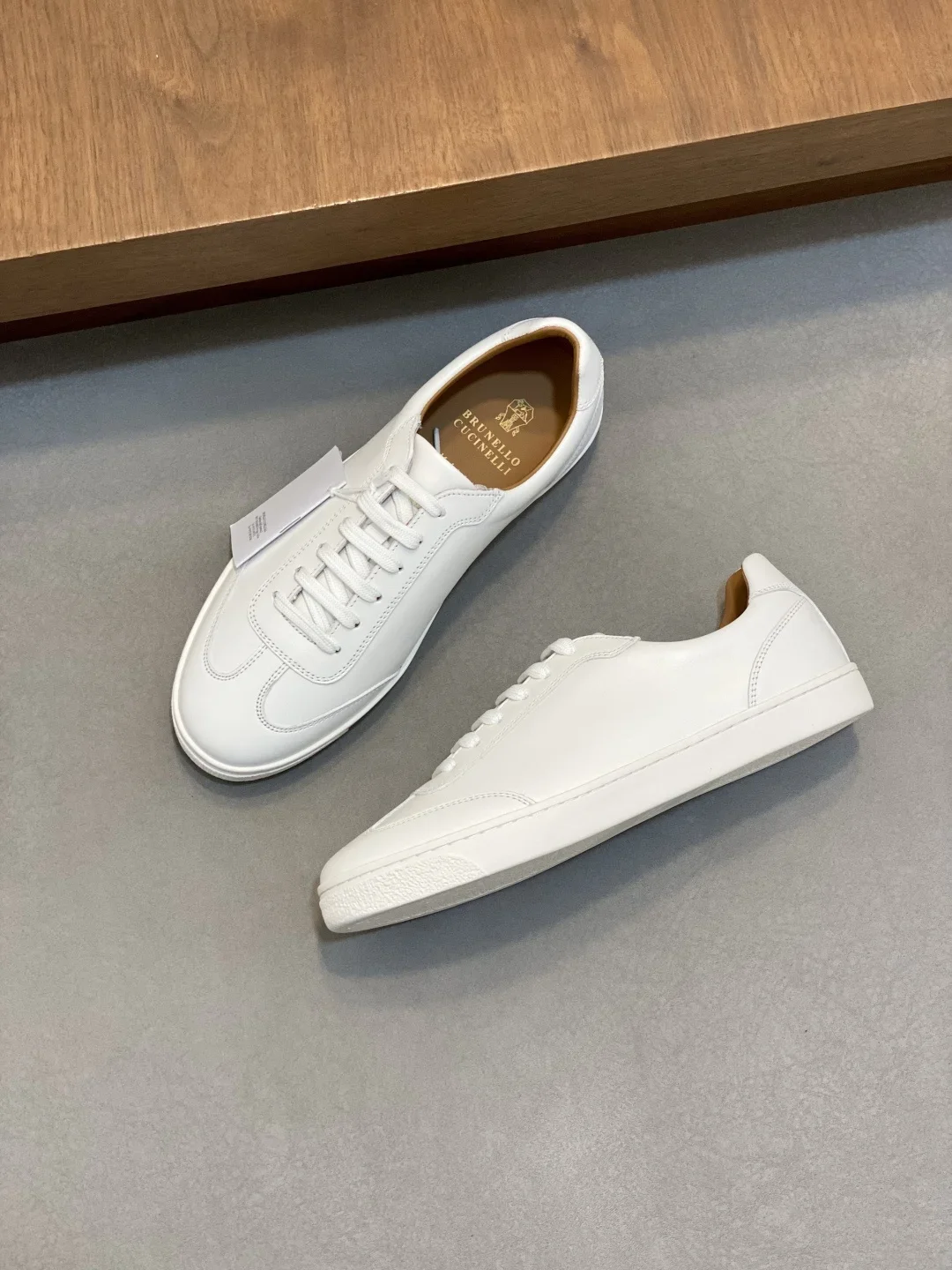 BRUNELLO CUCINELLI Sneakers Cashmere Suede White EU39-44 C70202609111983 - Image 4