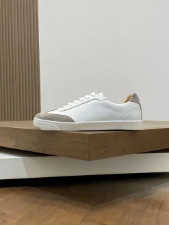 BRUNELLO CUCINELLI Sneakers Cashmere Suede White-Gray EU39-44 C70202609111984