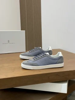 Alternative view of BRUNELLO CUCINELLI Sneakers Grey-White C70202609111981