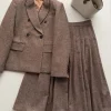 BRUNELLO CUCINELLI Suits Wool Brown-Beige S-L E05202609060434