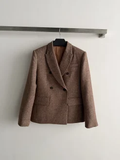 Alternative view of BRUNELLO CUCINELLI Suits Wool Brown-Beige S-L E05202609060434