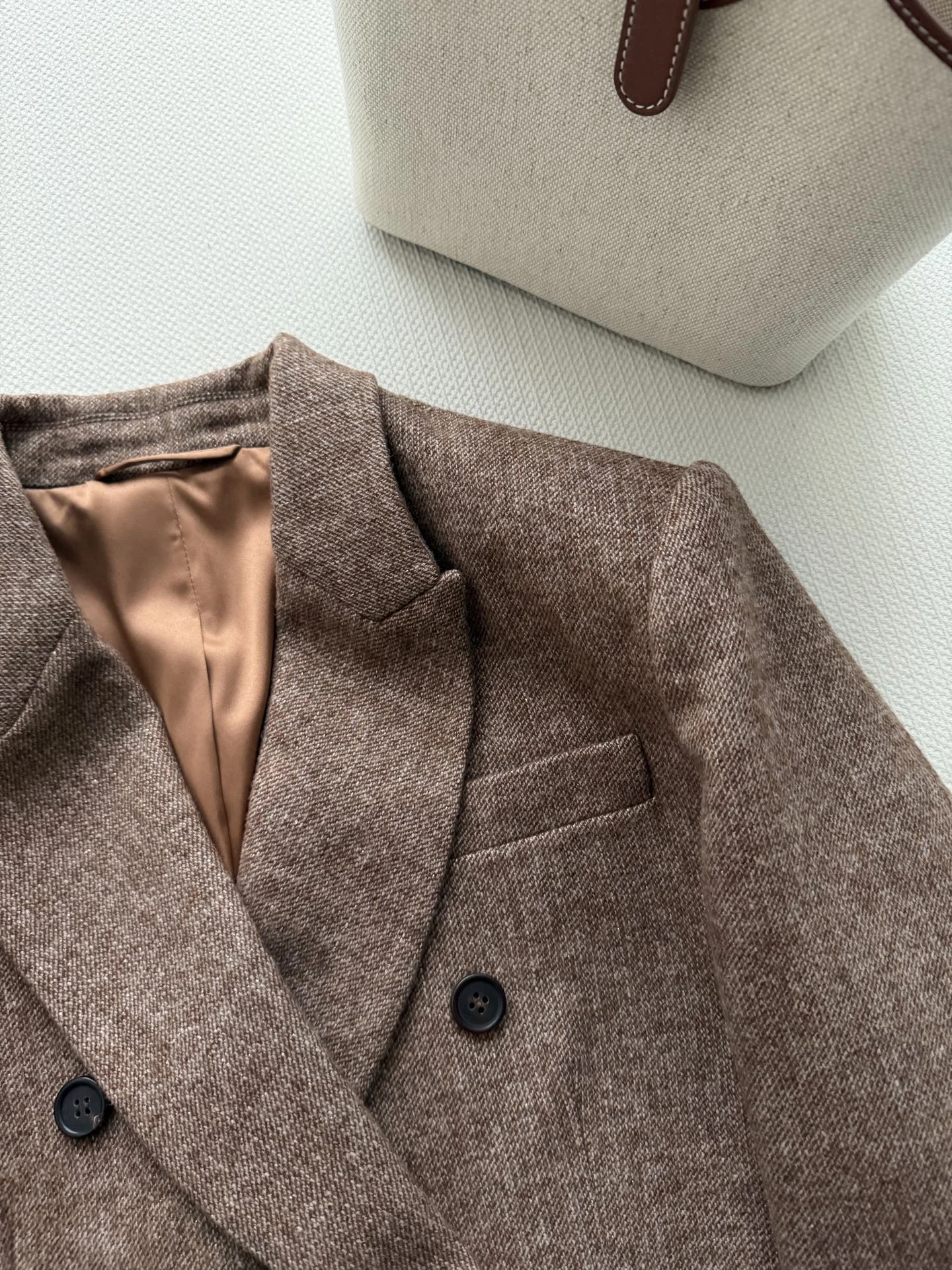 BRUNELLO CUCINELLI Suits Wool Brown-Beige S-L E05202609060434 - Image 5
