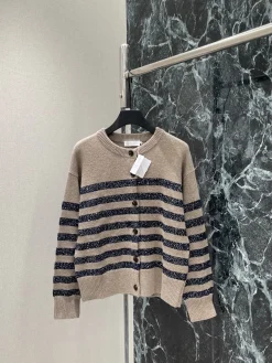 Alternative view of BRUNELLO CUCINELLI Sweaters Beige-Navy S-L C30202609061645