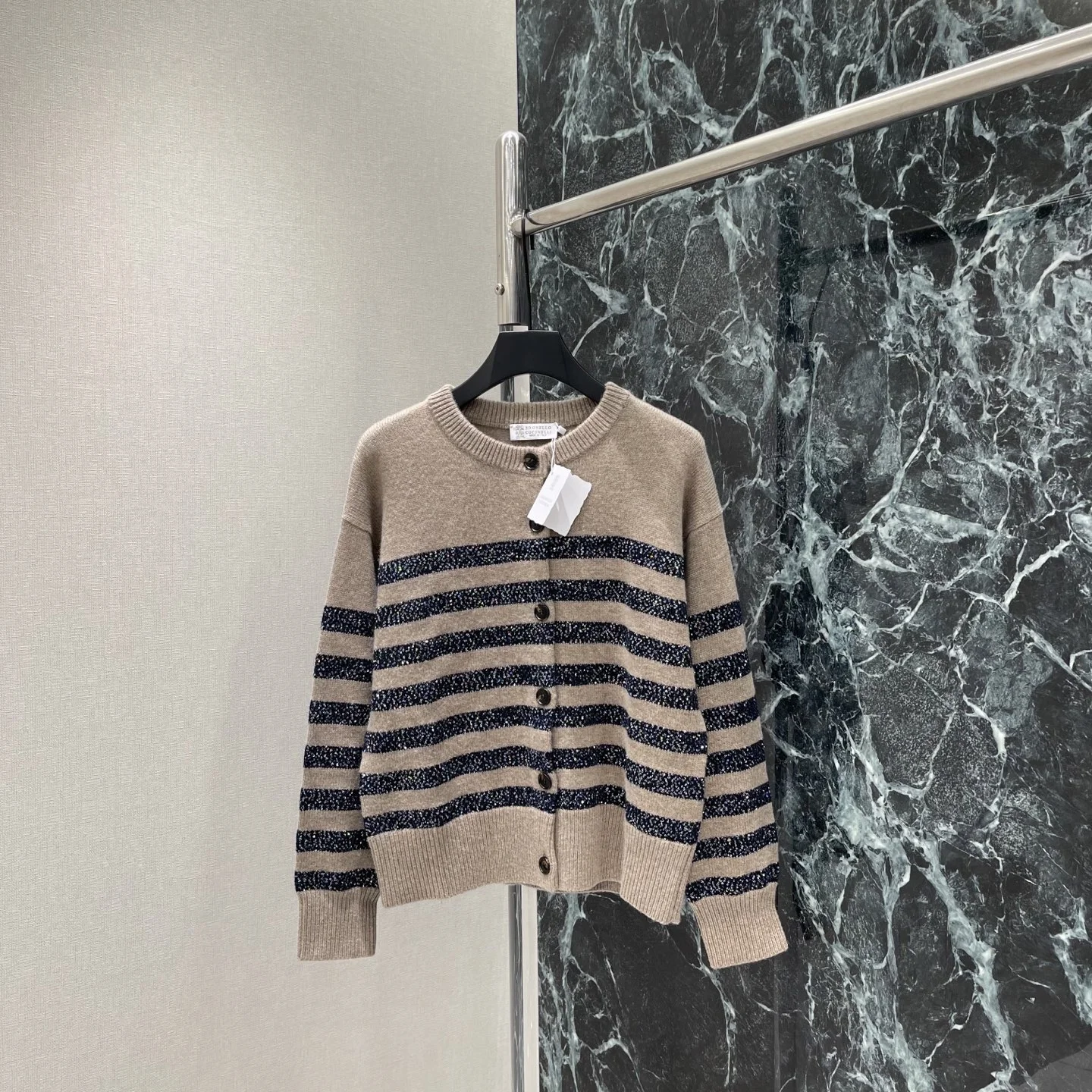 BRUNELLO CUCINELLI Sweaters Beige-Navy S-L C30202609061645 - Image 2