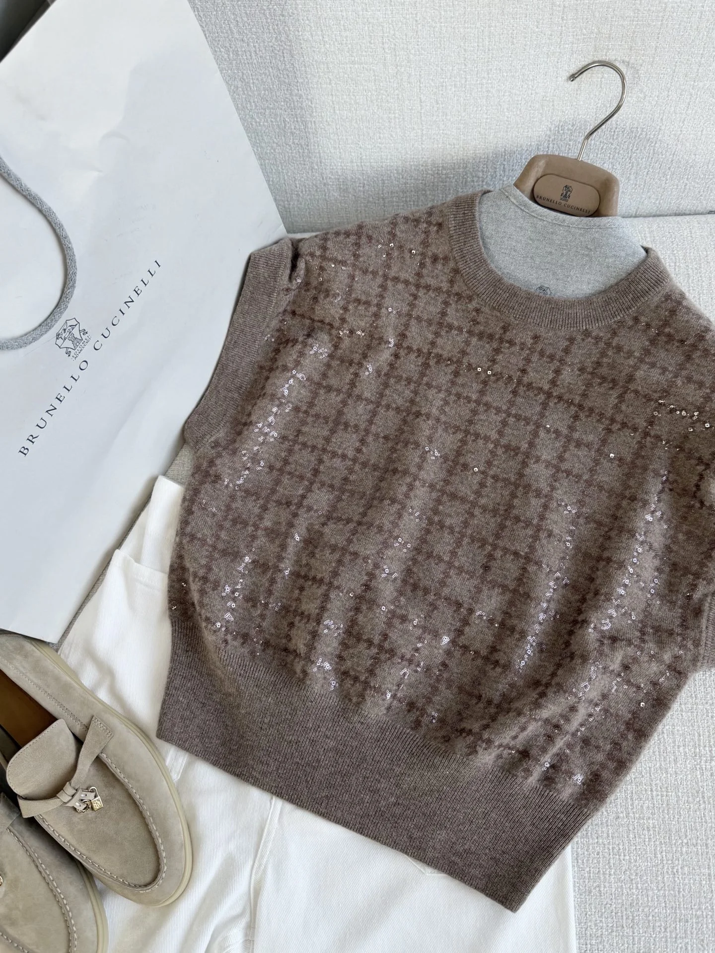 BRUNELLO CUCINELLI Sweaters Brown-Silver S-L C55202609061556