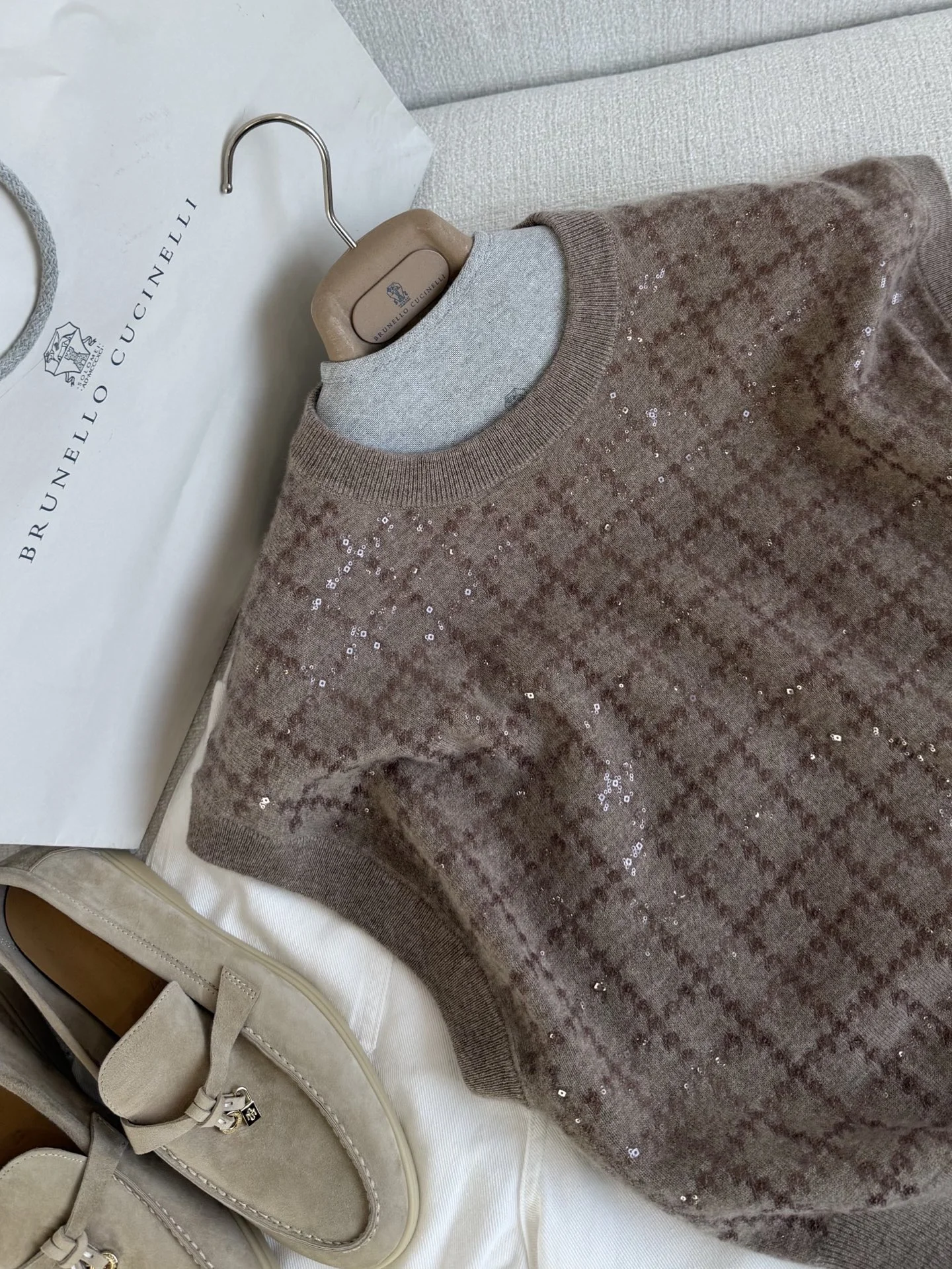 BRUNELLO CUCINELLI Sweaters Brown-Silver S-L C55202609061556 - Image 2