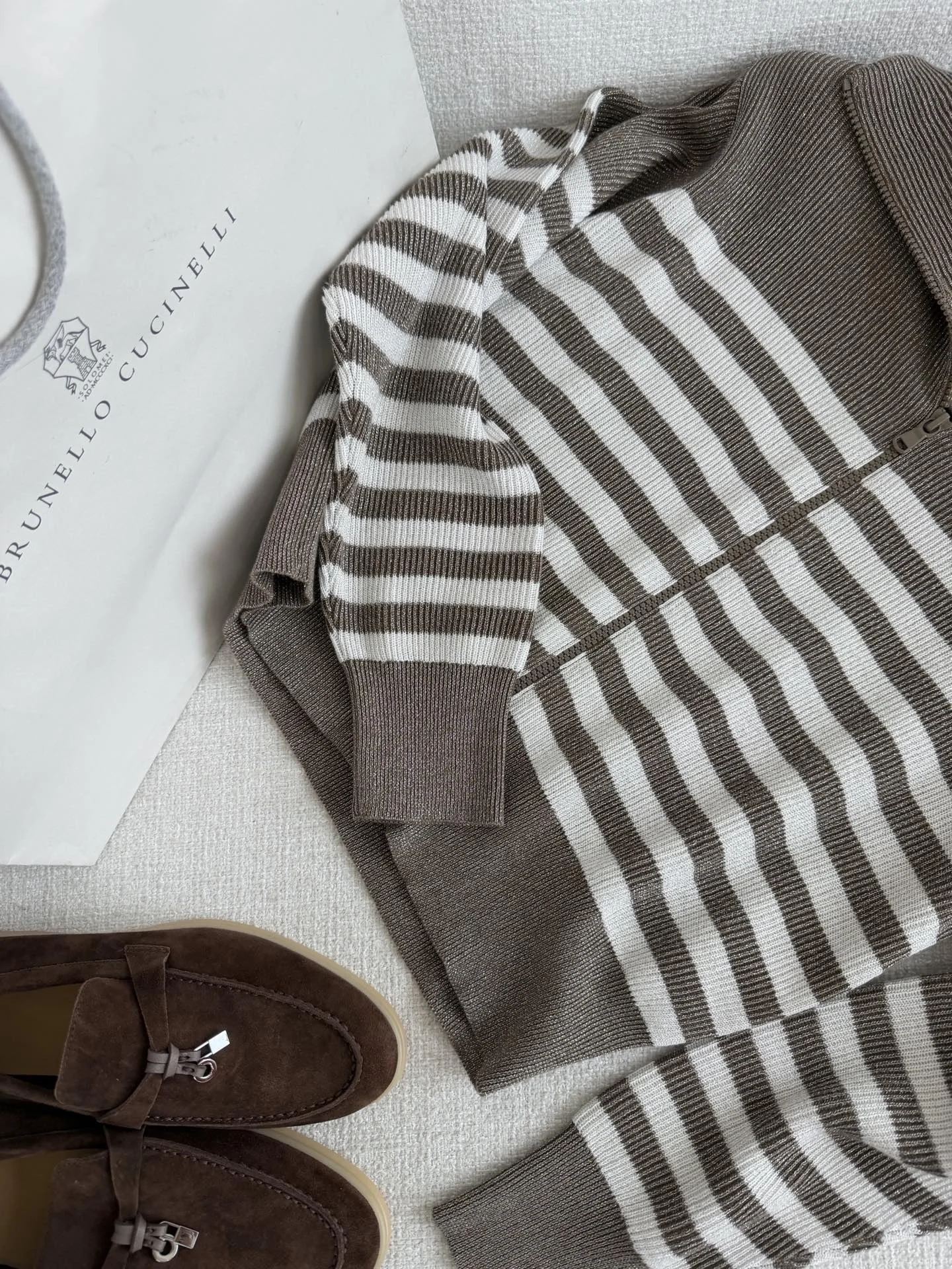 BRUNELLO CUCINELLI Sweaters Brown-White S-L B65202609063089 - Image 4