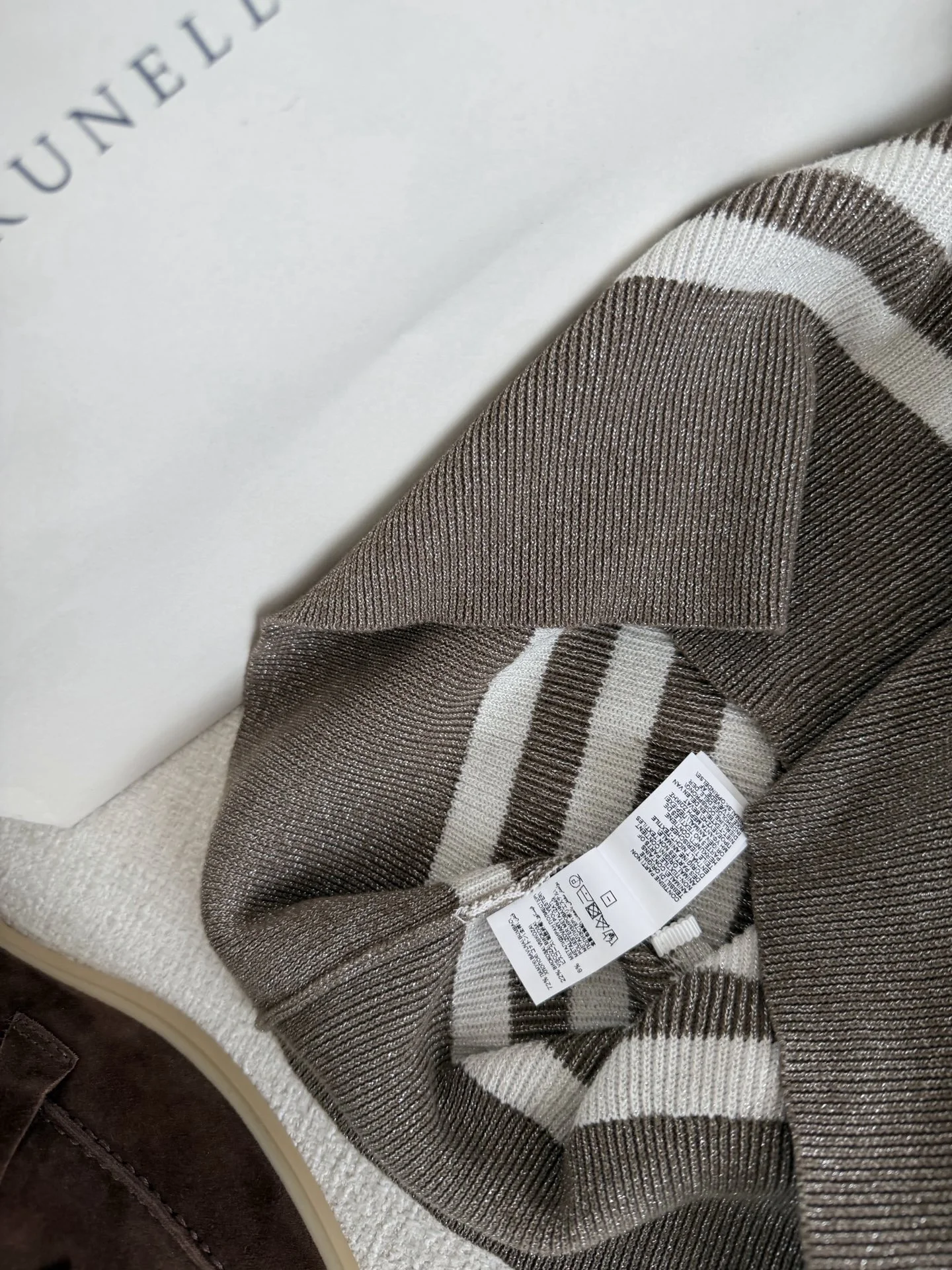 BRUNELLO CUCINELLI Sweaters Brown-White S-L B65202609063089 - Image 7