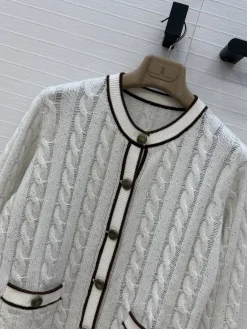 Alternative view of BRUNELLO CUCINELLI Sweaters Cashmere White-Brown S-L D50202609062714
