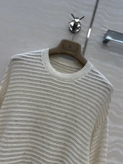 Alternative view of BRUNELLO CUCINELLI Sweaters Cotton Sequins Cream S-L B30202609062718