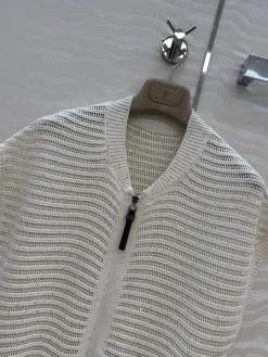 Alternative view of BRUNELLO CUCINELLI Sweaters Cotton Sequins White-Black S-L B20202609062722