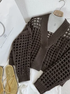 BRUNELLO CUCINELLI Sweaters Knit Brown S-L C05202609061546