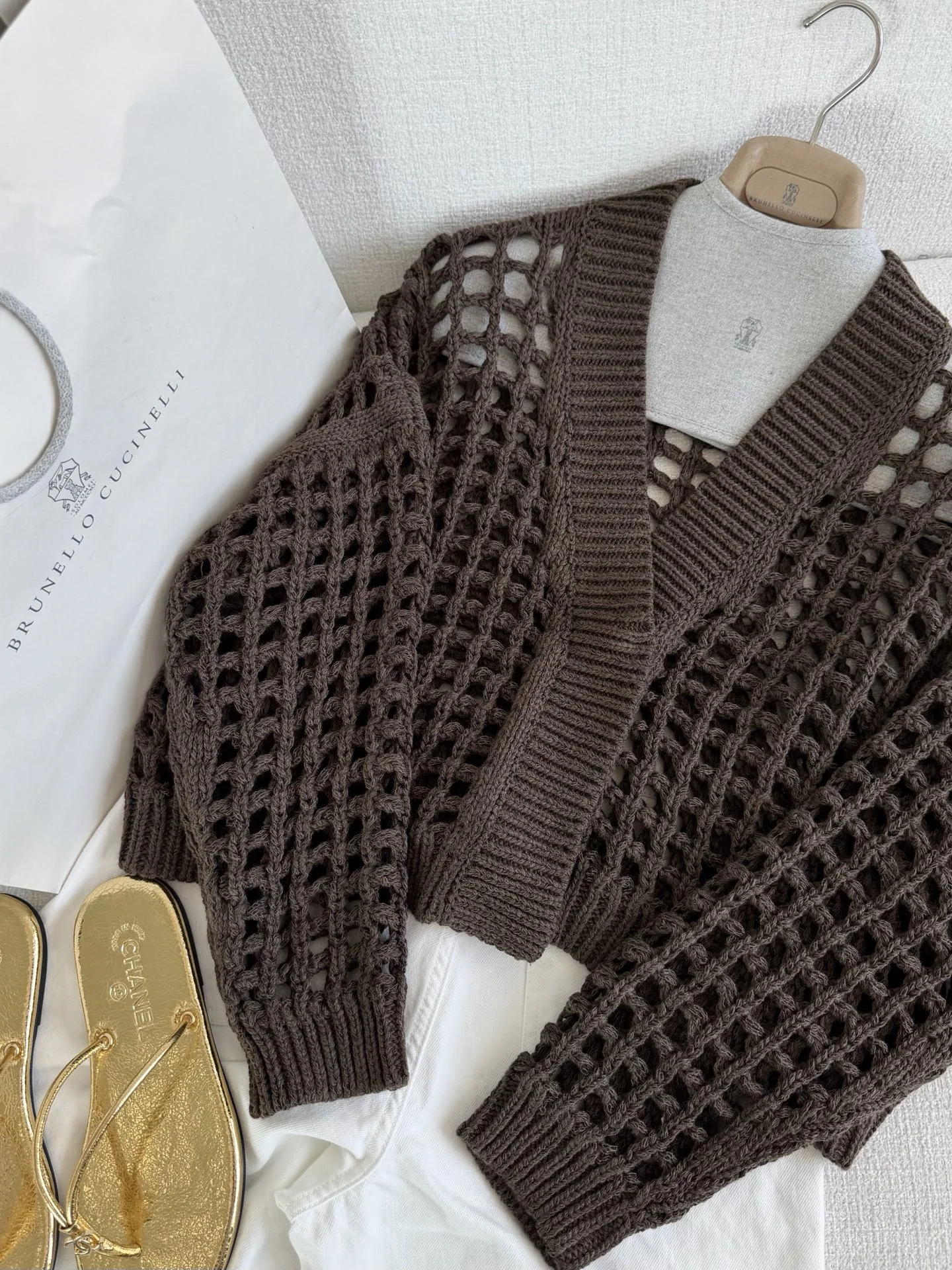 BRUNELLO CUCINELLI Sweaters Knit Brown S-L C05202609061546