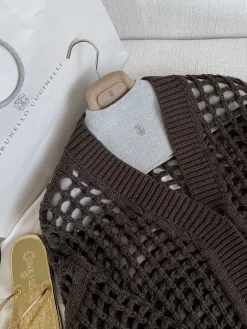 Alternative view of BRUNELLO CUCINELLI Sweaters Knit Brown S-L C05202609061546