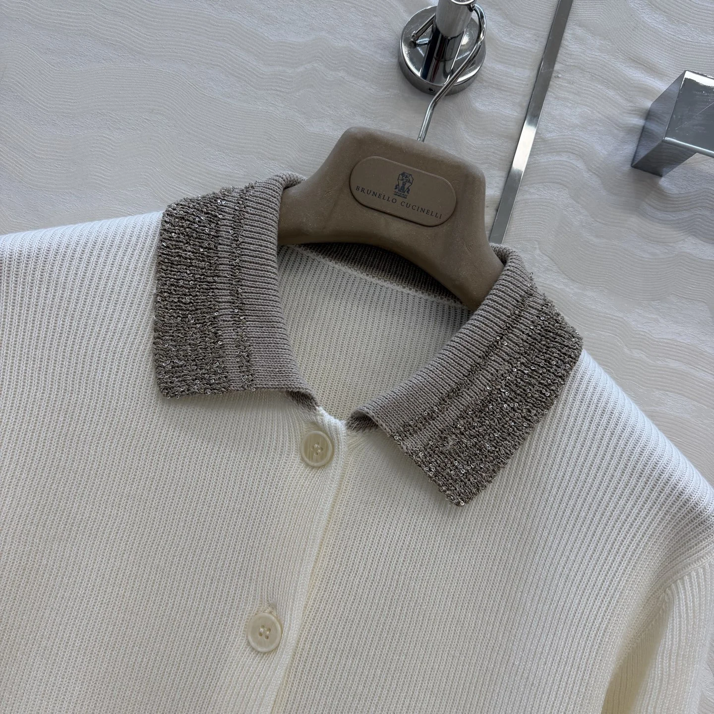 BRUNELLO CUCINELLI Sweaters Linen Cotton Cream-Gold S-L B50202609062725 - Image 4