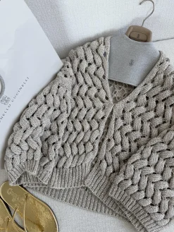 BRUNELLO CUCINELLI Sweaters Yarn Knit Beige S-L C55202609061548
