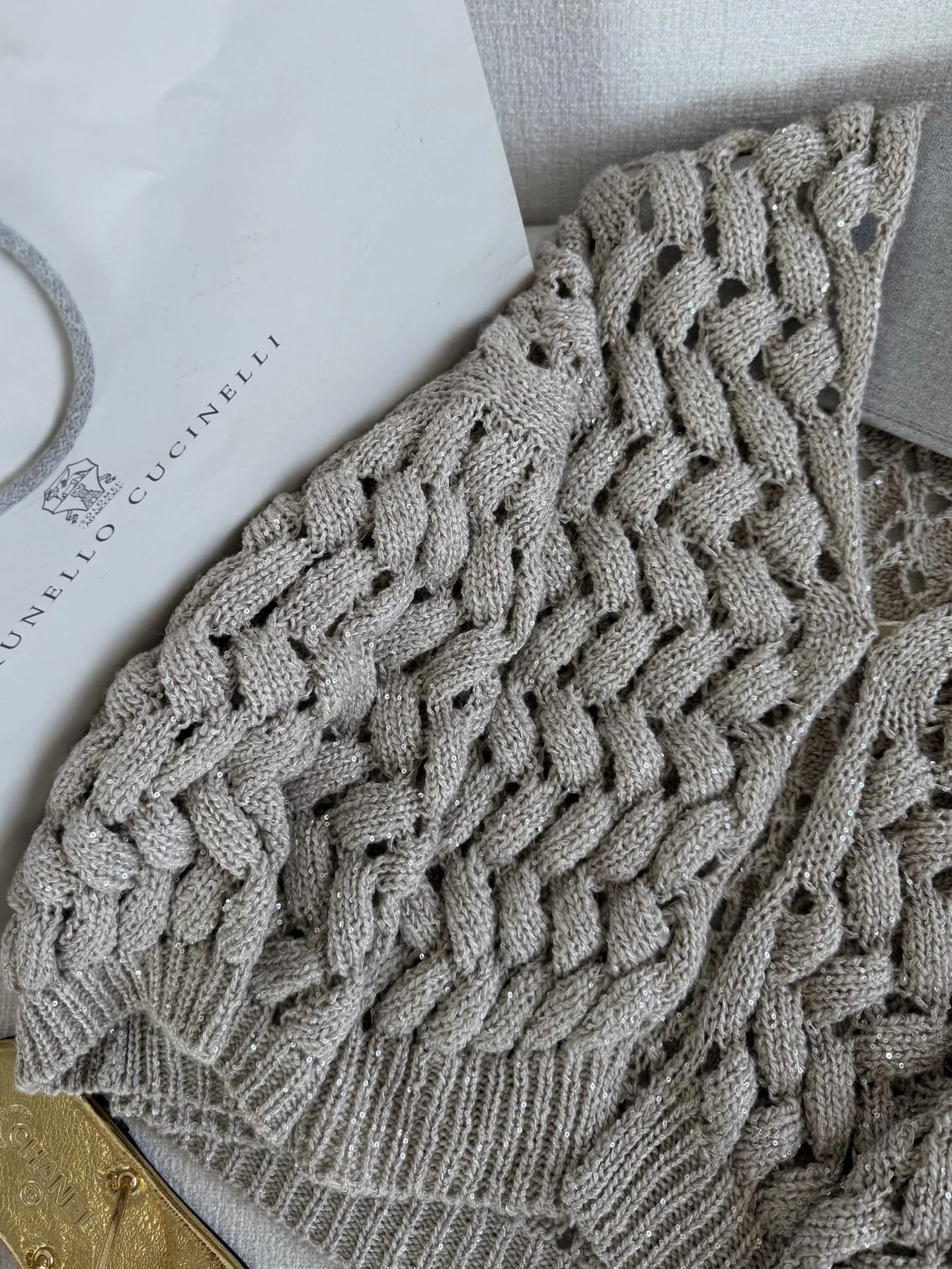 BRUNELLO CUCINELLI Sweaters Yarn Knit Beige S-L C55202609061548 - Image 3