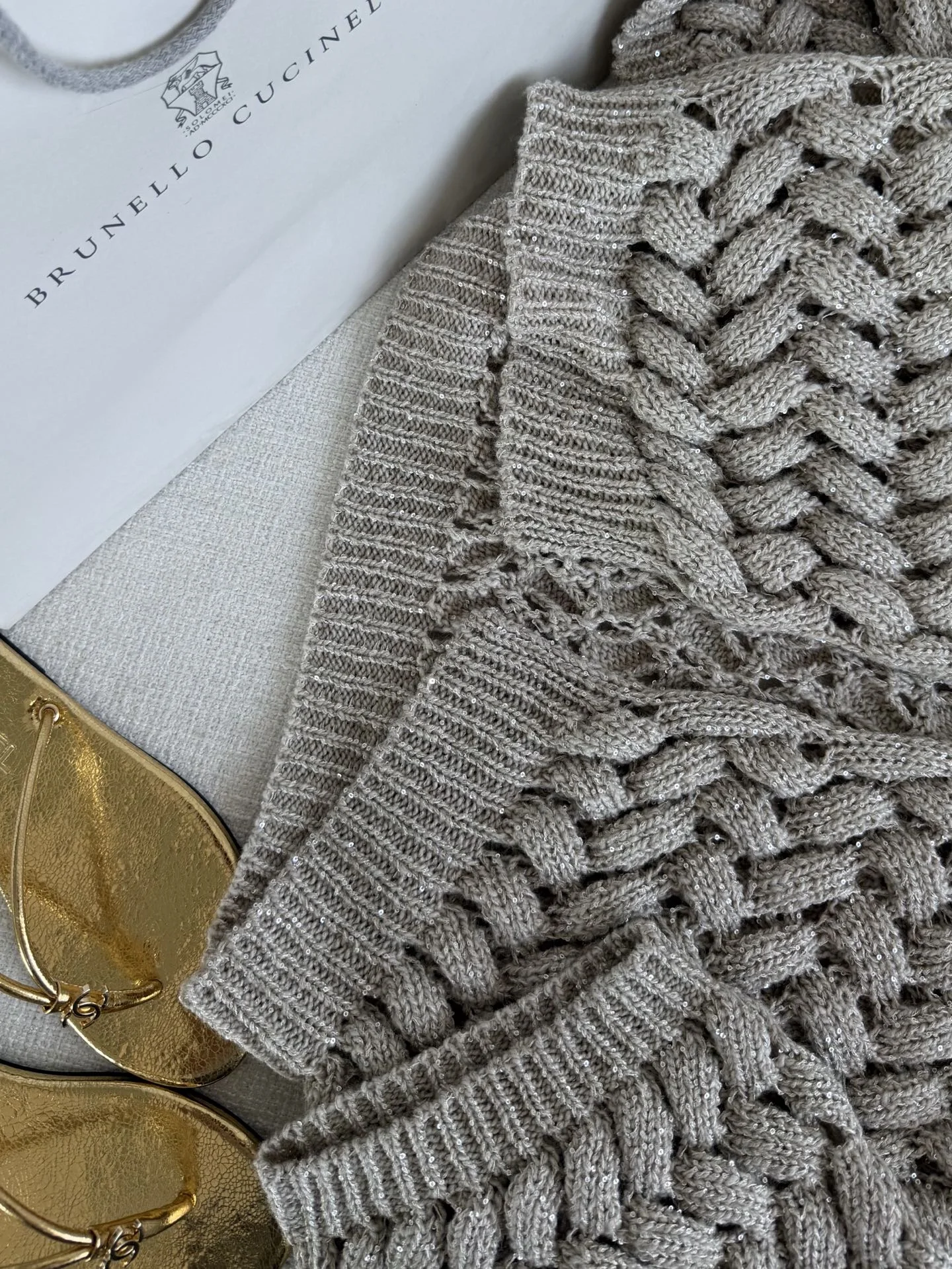 BRUNELLO CUCINELLI Sweaters Yarn Knit Beige S-L C55202609061548 - Image 6