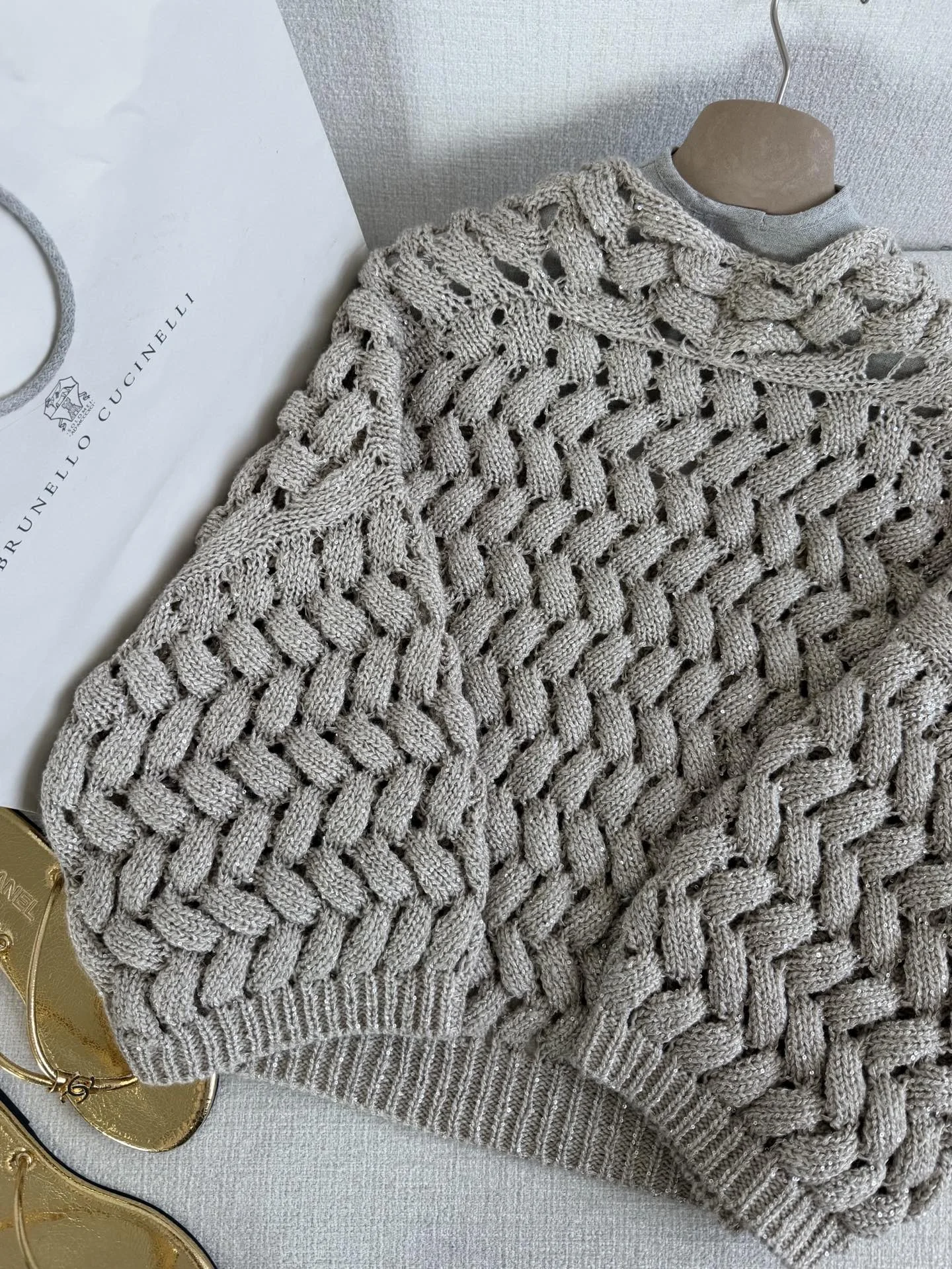 BRUNELLO CUCINELLI Sweaters Yarn Knit Beige S-L C55202609061548 - Image 8