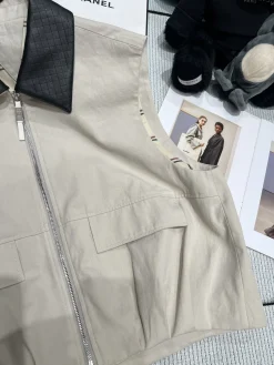 Alternative view of BRUNELLO CUCINELLI Vests Beige-Black S-L C95202609060326