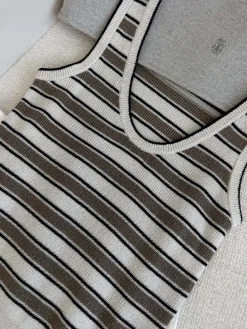 Alternative view of BRUNELLO CUCINELLI Vests White-Brown-Black S-L A95202609061550