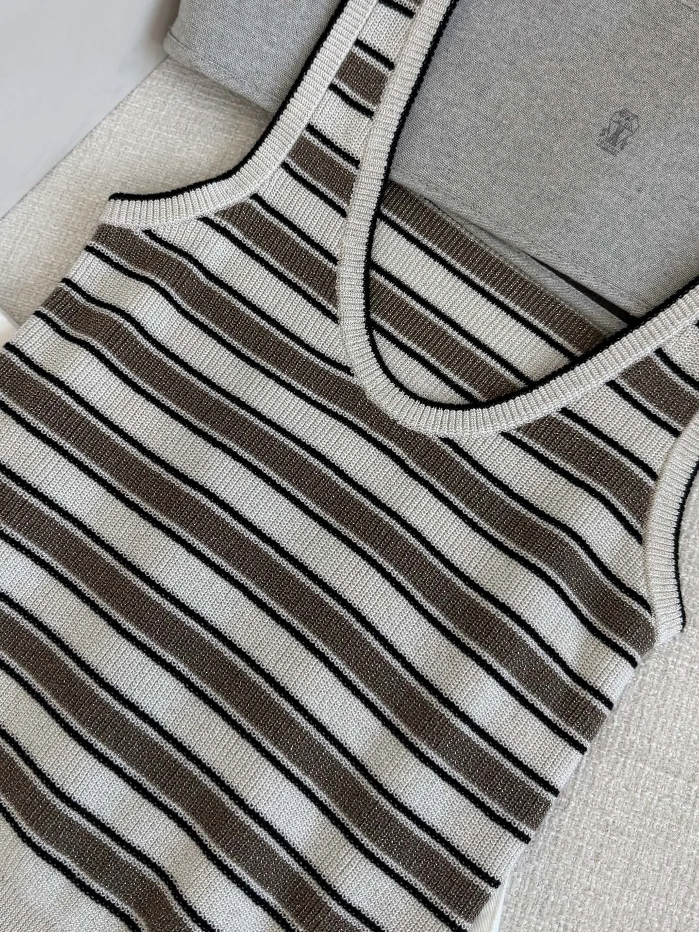 BRUNELLO CUCINELLI Vests White-Brown-Black S-L A95202609061550 - Image 2