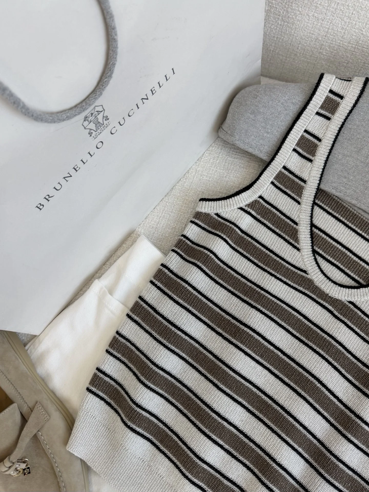 BRUNELLO CUCINELLI Vests White-Brown-Black S-L A95202609061550 - Image 4