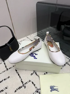Alternative view of BURBERRY Flats Leather White-Beige EU35-39 C10202609111987