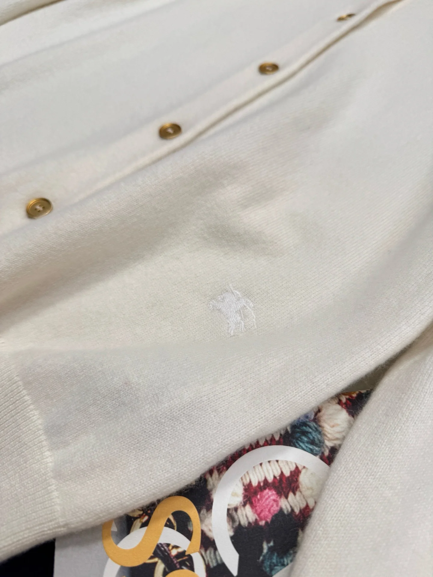 BURBERRY Sweaters Knit White-Gold S-M-L C85202609060671 - Image 9