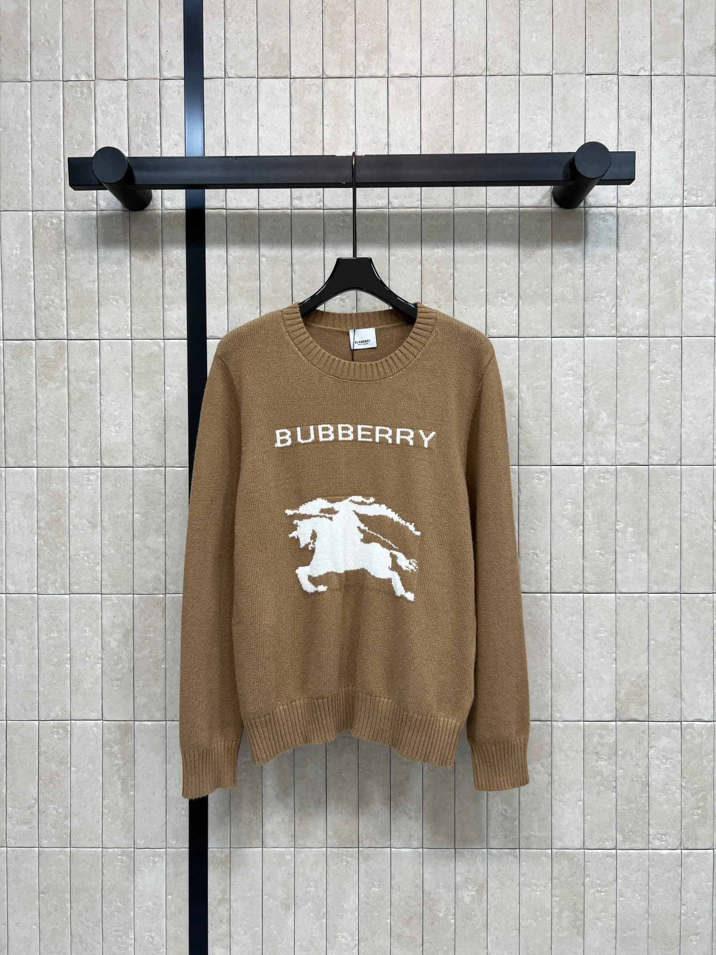 BURBERRY Sweaters Wool Cashmere Tan-Charcoal-Navy S-M-L A90202609060008 - Image 3