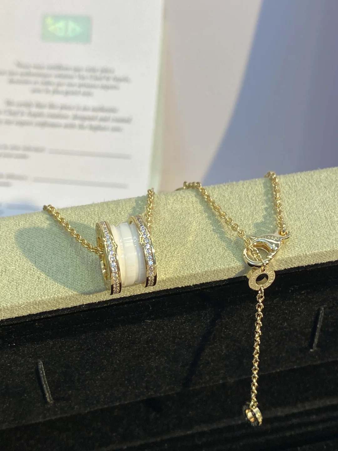 BVLGARI Necklaces Gold Ceramic Diamonds A55202609070035 - Image 7