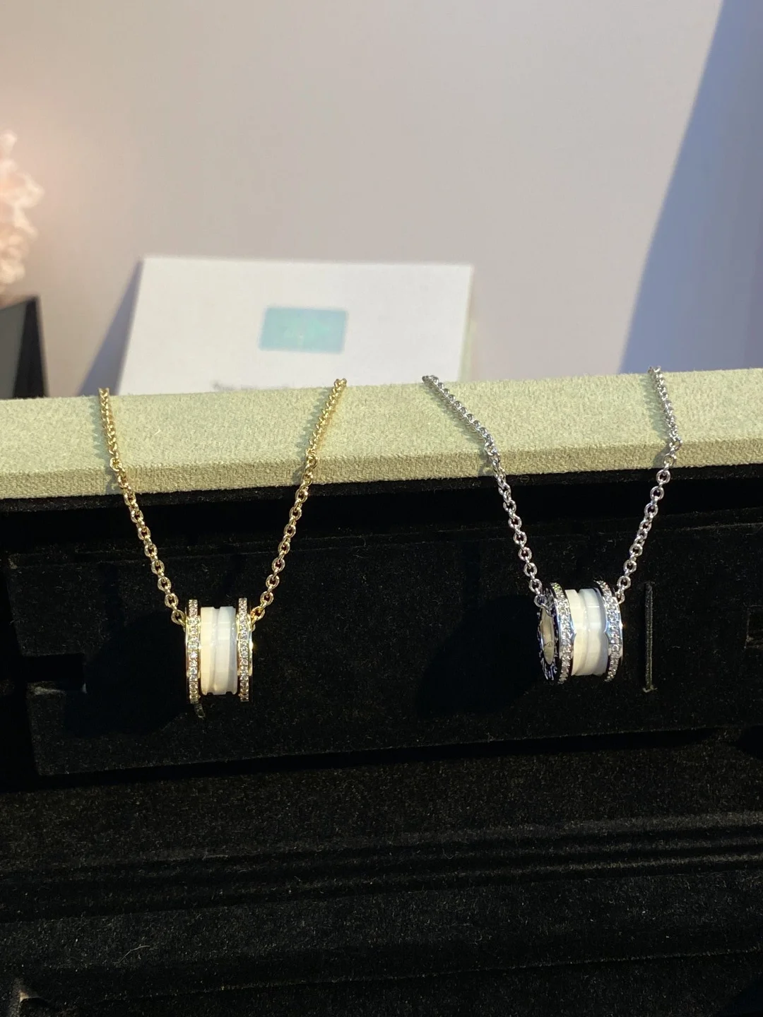 BVLGARI Necklaces Gold Ceramic Diamonds A55202609070035 - Image 8