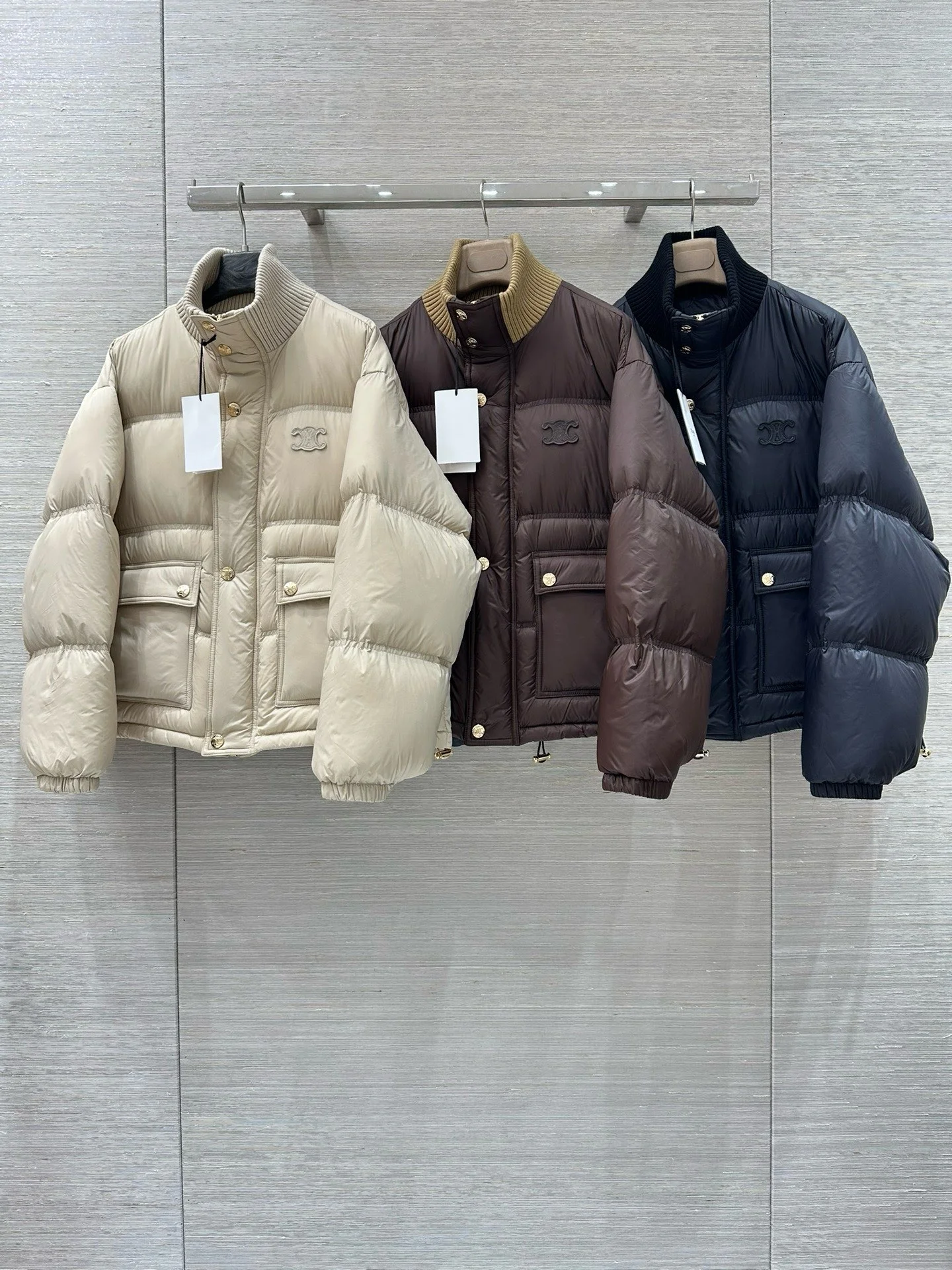 CELINE Jackets Beige-Brown-Black S-L E80202609061196