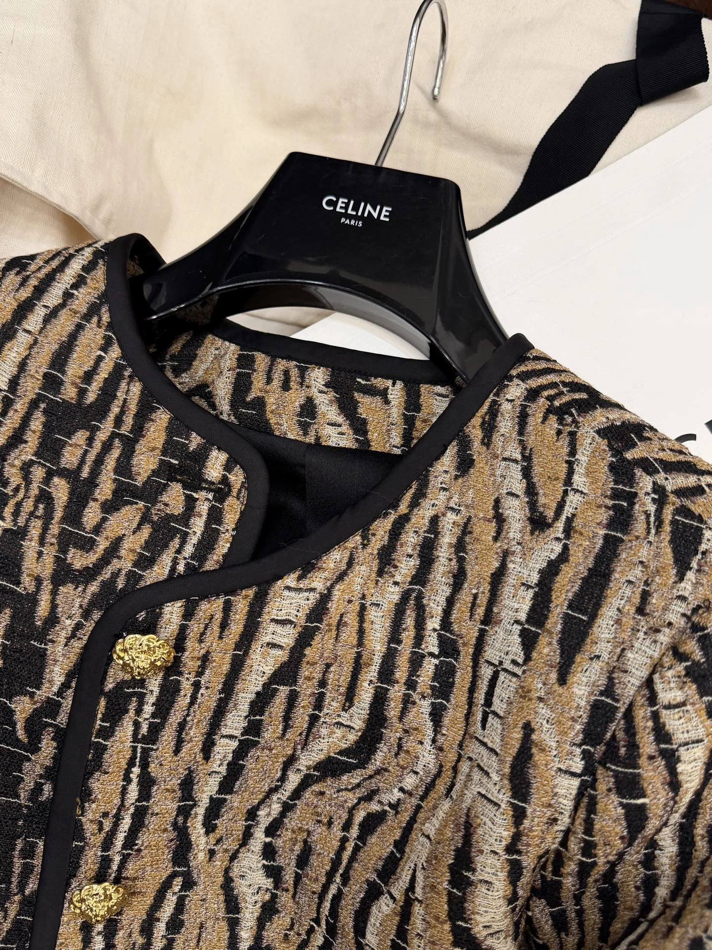 CELINE Jackets Black-Gold S-L C65202609061035 - Image 3