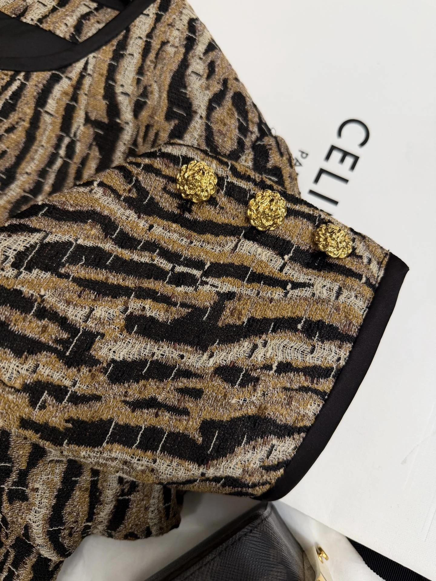 CELINE Jackets Black-Gold S-L C65202609061035 - Image 5