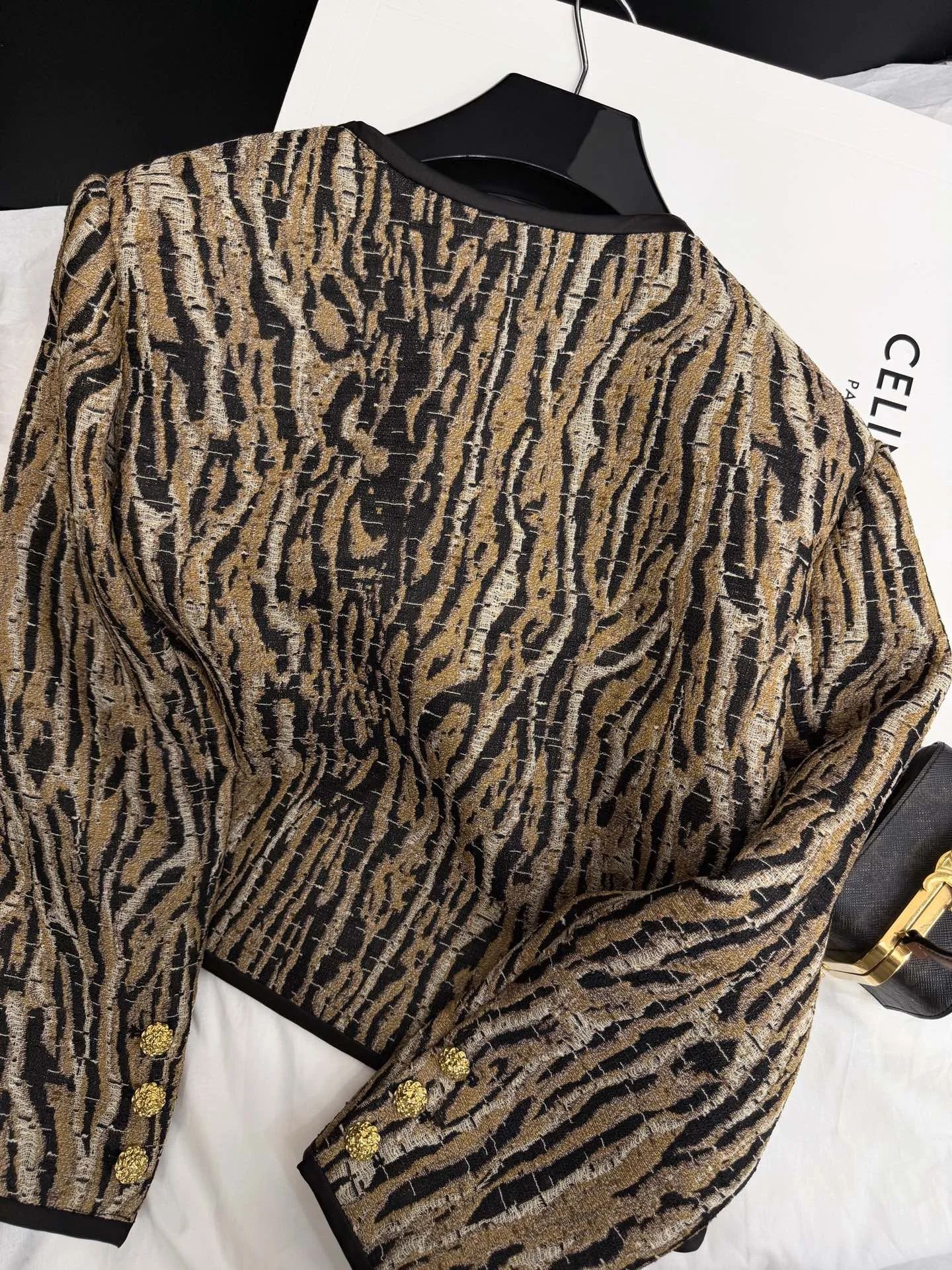 CELINE Jackets Black-Gold S-L C65202609061035 - Image 6